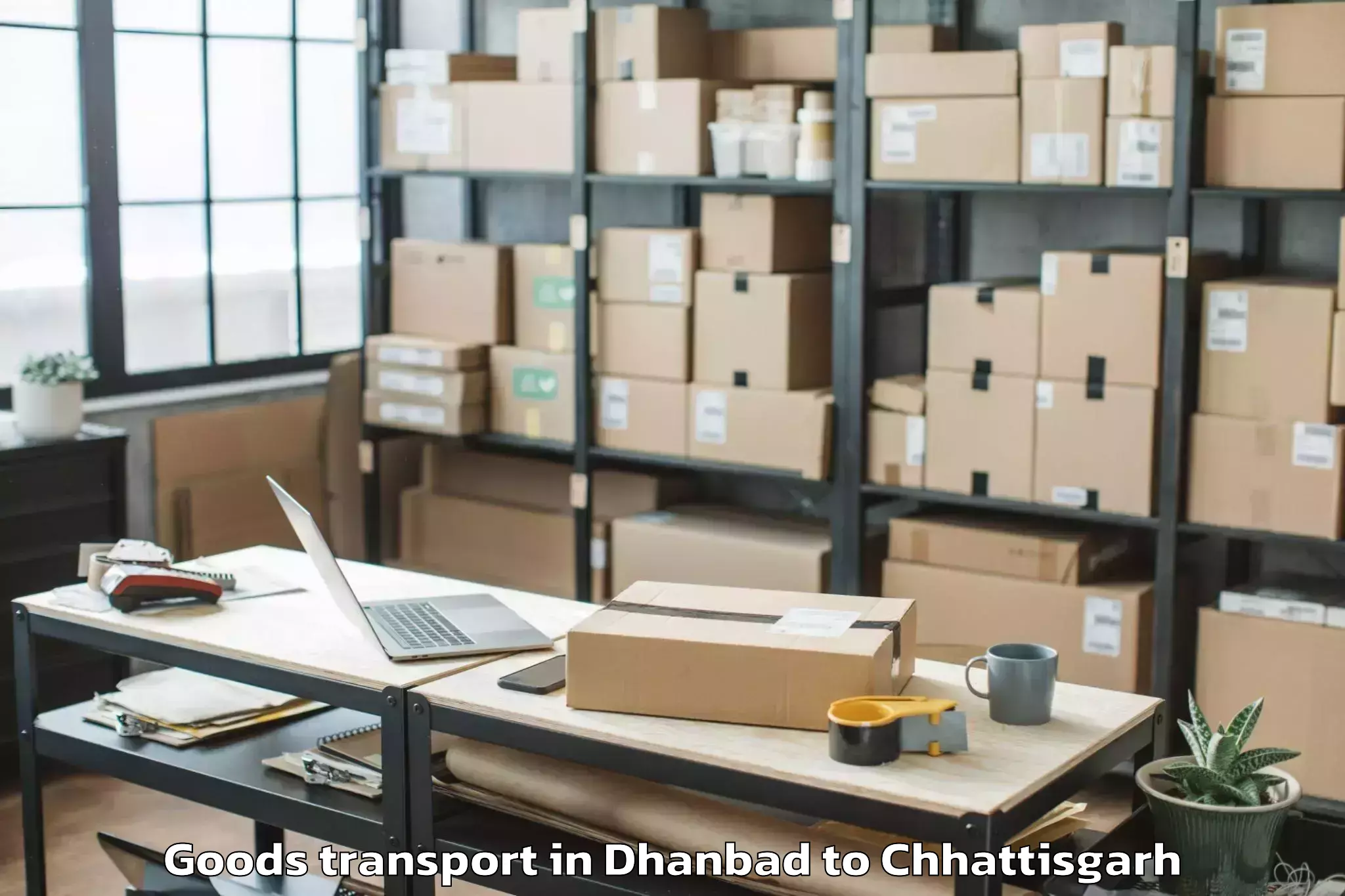 Affordable Dhanbad to Bargidih Goods Transport